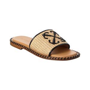 Off-White™ Twist Arrow Raffia Slide, Beige